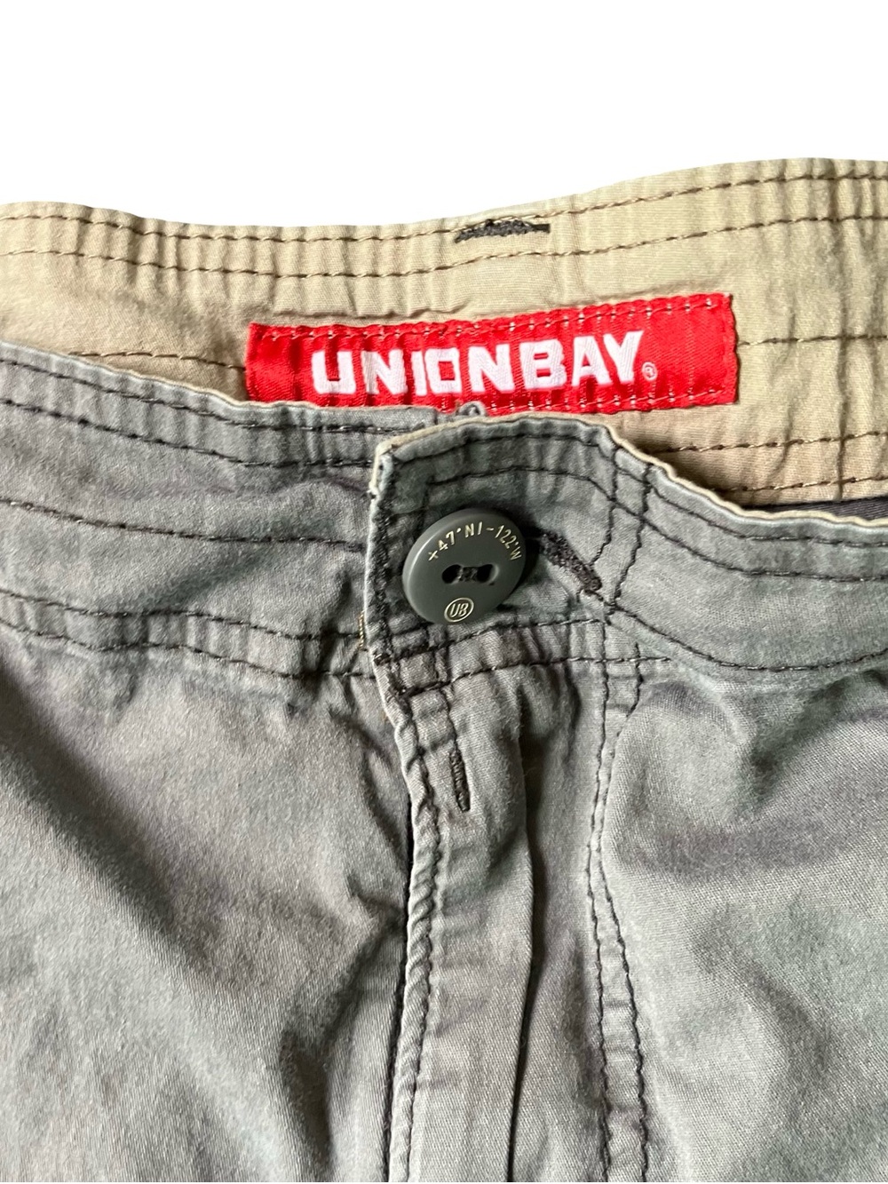 Mens Cargo Shorts Lot (2) Khaki Sz 36 Hiking Fishing Union Bay Old Navy Utility - Picture 12 of 13